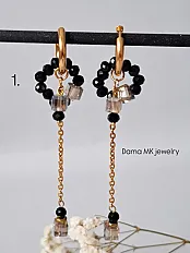 Naušnice Black 3in1 — minijatura 1