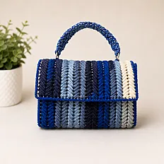 Pletena torbica - Blue Magic  — minijatura 1