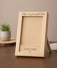 Personalizirani drveni okvir za umetanje fotografije. — minijatura 1