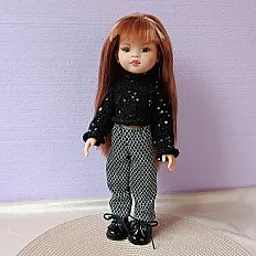 Set odjeće za lutke Paola Reina - top sa šljokicama i pantalone — minijatura 3