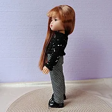 Set odjeće za lutke Paola Reina - top sa šljokicama i pantalone — minijatura 4