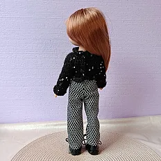 Set odjeće za lutke Paola Reina - top sa šljokicama i pantalone — minijatura 5
