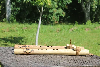 Native American Style flauta,  Hrast (Mid Ab/G#) - Ručni rad — thumbnail 3