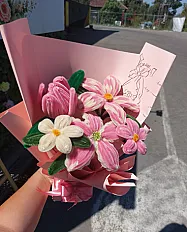 Roze plišani buket  — thumbnail 4