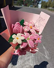 Roze plišani buket  — thumbnail 3