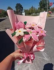 Roze plišani buket  — thumbnail 2