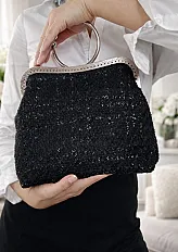 Noir tweed bag — minijatura 4