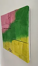 Ručno rađena apstraktna tekstilna slika, 40*40cm — thumbnail 7