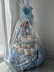 Elegantna Torta od Pelena s Baby Poklon Setom + Vezica za dudu — minijatura 4