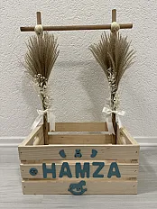 Personalizovana drvena korpa za bebu — thumbnail 6