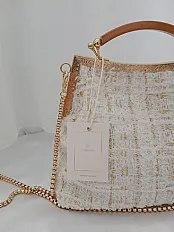Ručna izrada – Elegantna tweed torba sa metalnim okvirom | Mokosh — minijatura 2