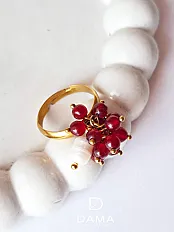 Prsten grozd bordo — thumbnail 3