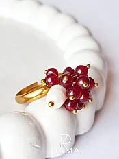 Prsten grozd bordo — thumbnail 2