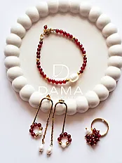 Naušnice bordo 01 — thumbnail 3