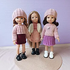 Set odjeće za lutke Paola Reina - ombre haljina i bolero — minijatura 2