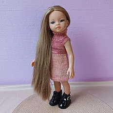 Set odjeće za lutke Paola Reina - ombre haljina i bolero — minijatura 3