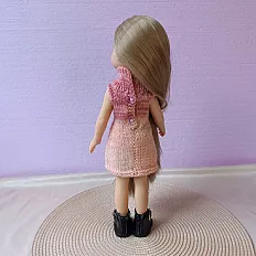 Set odjeće za lutke Paola Reina - ombre haljina i bolero — minijatura 4